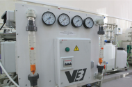 Экспериментальная обратноосмотическая установка для изучения процессов опреснения и обессоливания воды.